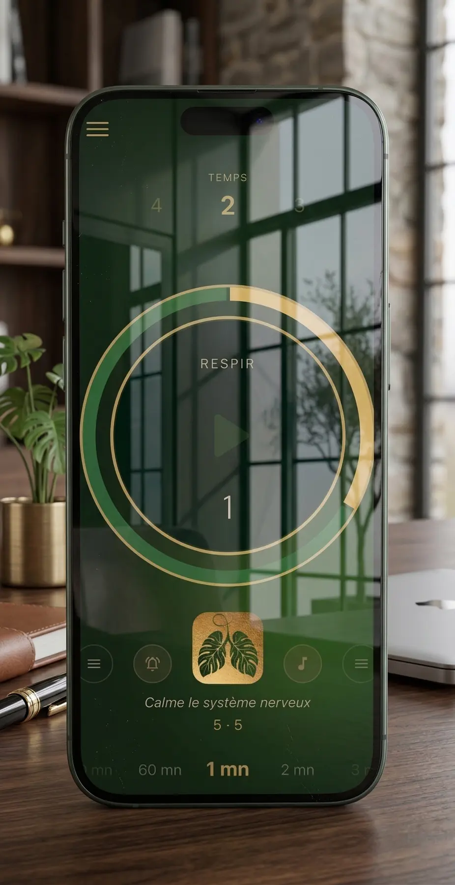 Respir dans un salon — cohérence cardiaque au quotidien